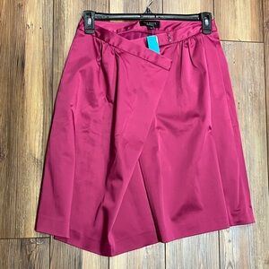 Talbots Asymmetrical Skirt in Deep Red